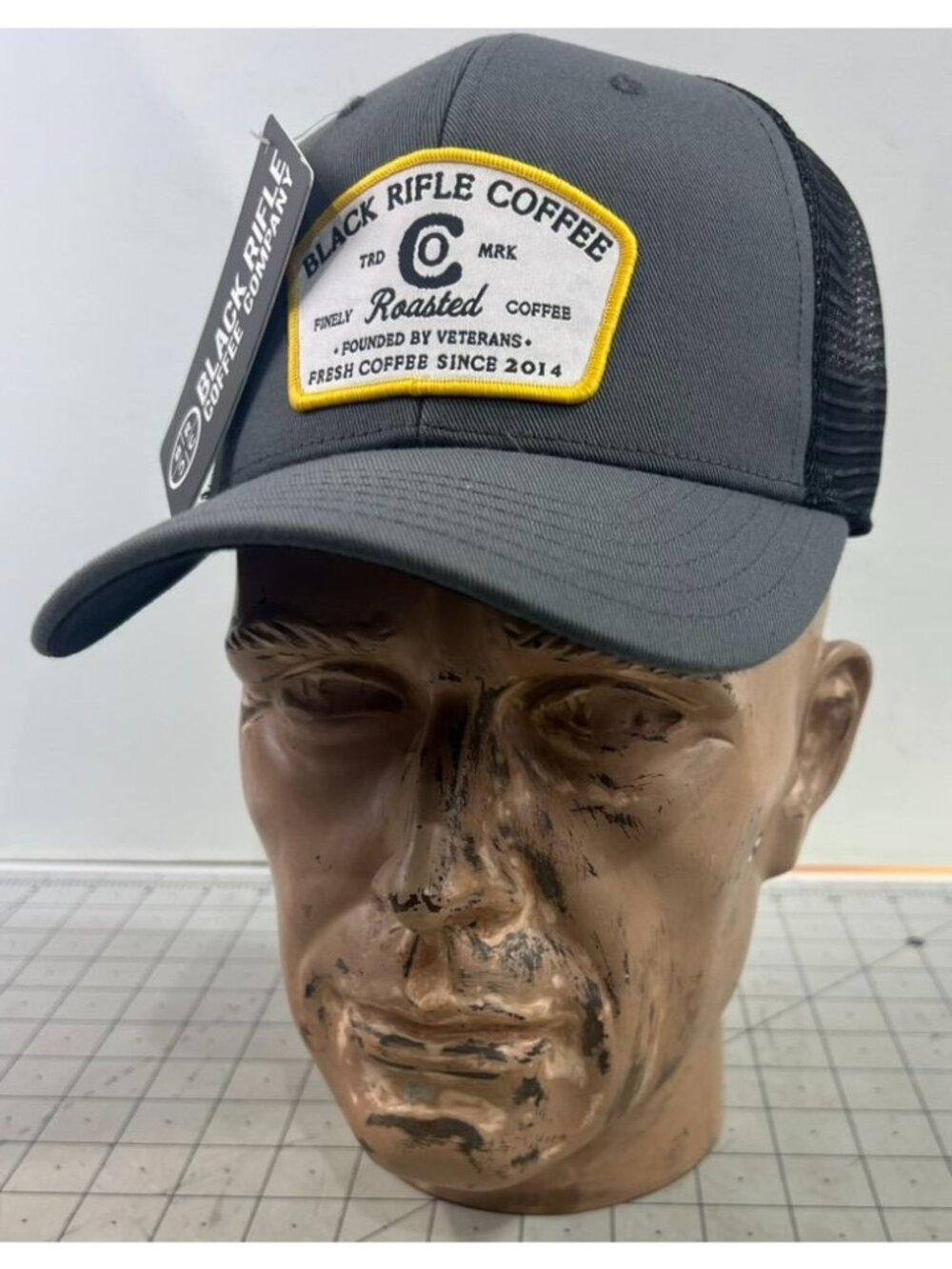 Black Rifle Coffee Company “Roasted” Trucker Hat Mesh Snapback Black/Charcoal